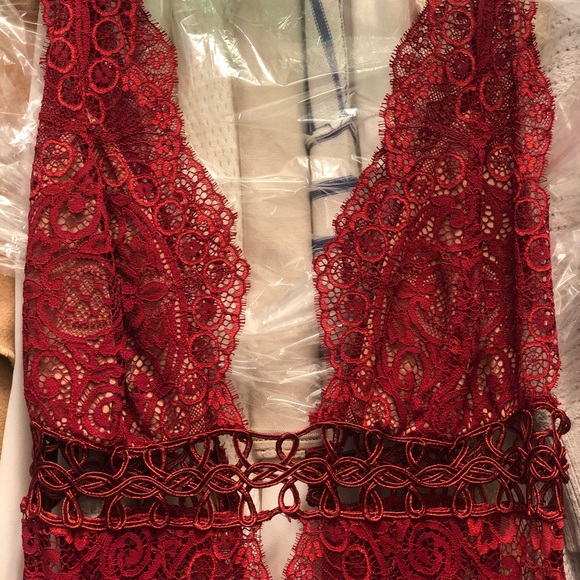 For Love & Lemons Sheer Lace Midi Dress - Picture 2 of 5